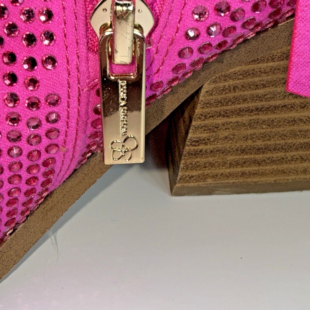 Jessica Simpson Hot Pink Rhinestone Fringe Western Cowboy Boots Sz 9.5 Womens - Picture 13 of 13